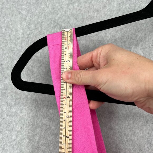 J.Crew Pink Linen-Blend Tank Top | Preppy Barbiecore Summer Blouse - Picture 9 of 12